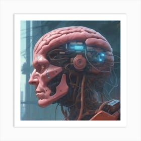 Cybernetic Brain Art Print