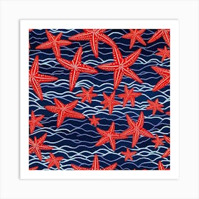 Starfish red Art Print