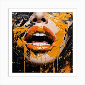 Abstract Of A Woman'S Face 1 Art Print