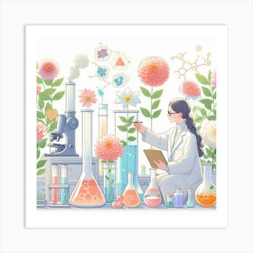 Flower Chemist Art Print
