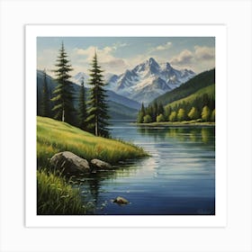 Mountain Lake 24 Art Print