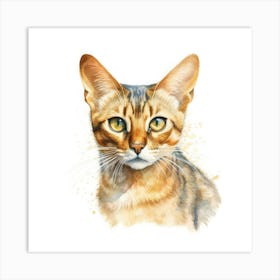 Arabian Mau Cat Portrait 2 1 Art Print