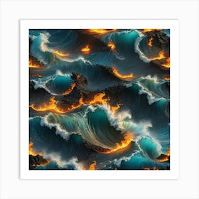 Fire And Lava Art Print