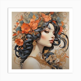 Flower Girl Art Print