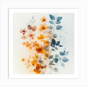 Abstract Flowers 2 Art Print