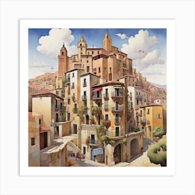 City In Spain Art Print