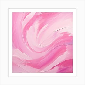 Abstract Pink Swirl Painting Art Print