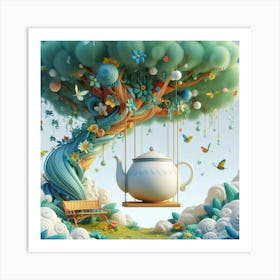 Teapot Tree 2 Art Print