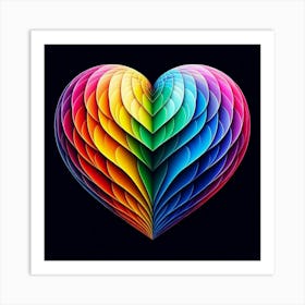 Rainbow Heart 1 Art Print