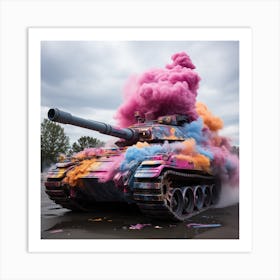 Holi Tank Tourist Art Print