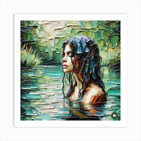 Lady in the lake Art Print