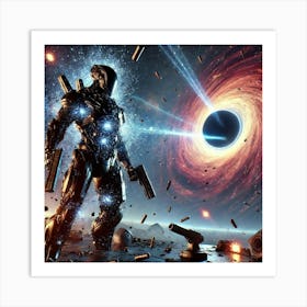 Singularity Sentinel Dark Matter Armor Art Print