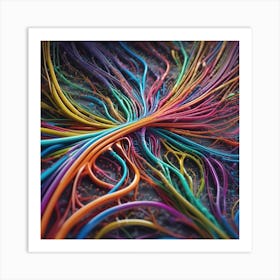 Colorful Wires 47 Art Print