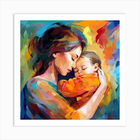 Mother And Child 28 Art Print