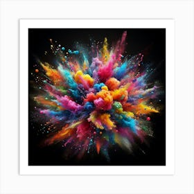 Colorful Powder Explosion 9 Art Print