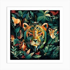 Tiger In The Jungle 12 Art Print