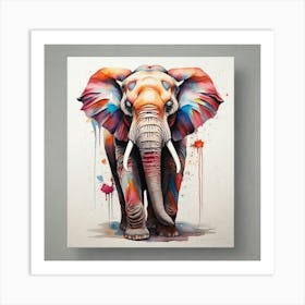 Elephant Painting 3 Art Print