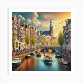 Amsterdam Canals Art Print