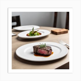 Steak On A Plate Art Print