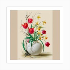 Tulips In A Vase 4 Art Print