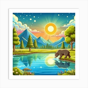 Bear In Montana Art Print