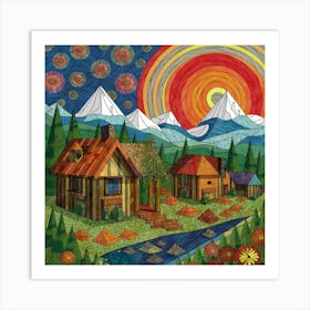 Small mountain village 38 Art Print