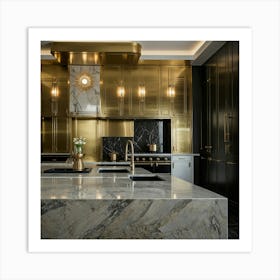 Gold Kitchen Art Print