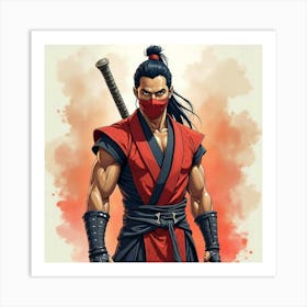 Mortal Kombat Ninja Fighter Concept Art (369) Art Print