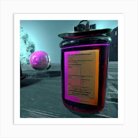 Bottle Of Liquid Art Print