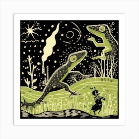 Lizards In The Night Poster