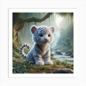 White Tiger 25 Art Print