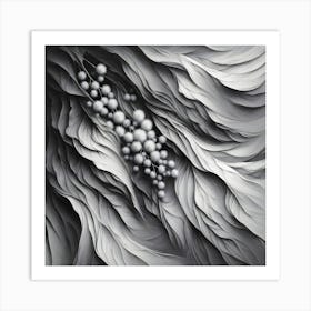 Abstract, Black And White, Nature’s Touch Art Print