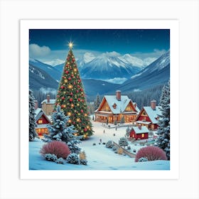 Christmas Village 8 Art Print