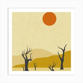 Desert Landscape - Desert Stock Videos & Royalty-Free Footage Art Print