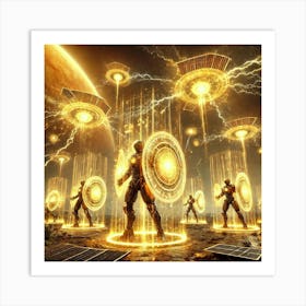 A Sci Fi Depiction Of Solar Shielding Activation Art Print