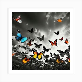 Butterfly - Butterfly Stock Videos & Royalty-Free Footage Art Print