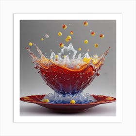 Splashing Bowl Art Print