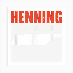 Henning Tennessee Usa State America Travel Tennessean Art Print