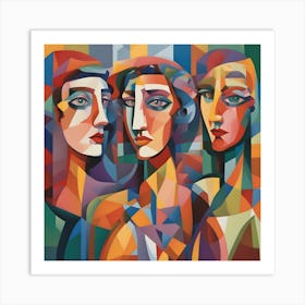 Abstract Three Women 2 Art Print