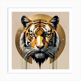 Tiger Head Illustration Poster Art Print
