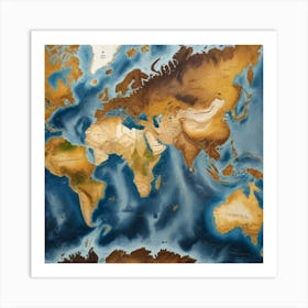 World Map 56 Art Print