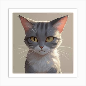 Cat Portrait Art Print