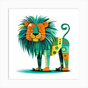 Lion colors 1 Art Print