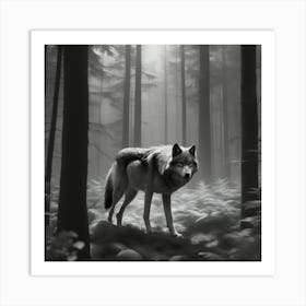 Wolf In The Forest 61 Art Print