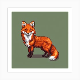 Pixel Fox 1 Art Print