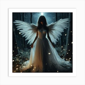 Angel In The Woods Art Print