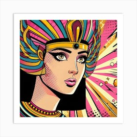 Pop Egyptian Malak Queen Art Print