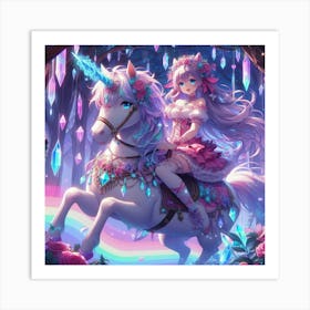 Unicorn Girl Art Print