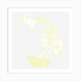 Michigan Roots I Love Michigan With Roots Art Print