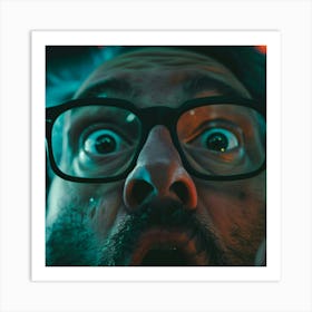 Man With Glasses 4 Art Print